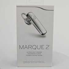 Plantronics Marque 2 M165 Bluetooth Headset Ear Hook Earbud White W/ Charger