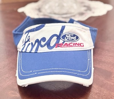 Ford Oval Embroidered Logo Adult Adjustable Sun Visor Blue