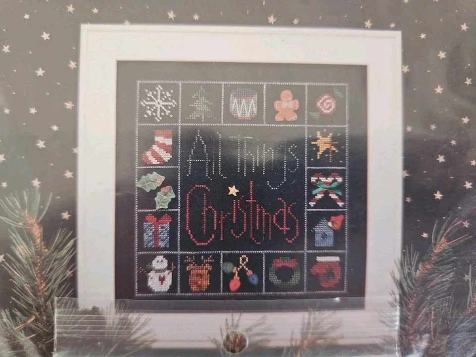 Lizzie☆Kate ALL THINGS CHRISTMAS Counted Cross Stitch Pattern #060 & Button Pack - Image 3 of 4