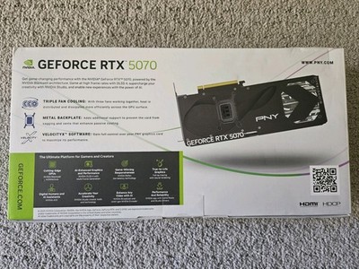 PNY RTX 5070 OC Triple Fan NVIDIA GeForce - Box Opened NEVER for