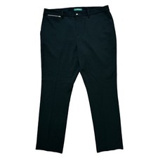 Vintage RALPH LAUREN 100 Wool Straight Leg Trouser Pants Fox button WOMEN'S 12