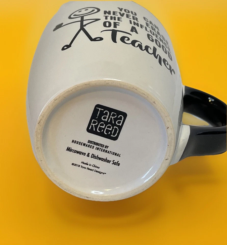 Coffee Soup Teacher Mug Tara Reed 20 oz Black & White 5” Micro/Dishwasher Safe - Image 4 of 4
