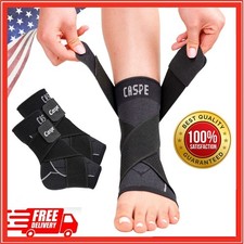 Caspe 2X Ankle Brace Support Compression Sleeve Fasciitis Pain Relief Foot Wrap