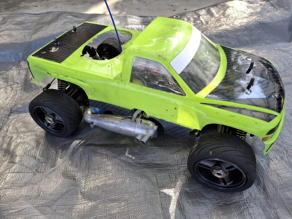 Tamiya 1/10 Nitro Buggy 4WD Night Crusher RC Car with Transmitter AS IS - Image 2 of 4