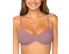Raisins Juniors' Vibras Underwired Bra Bikini Swim Top Purple Size M 11505