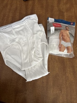 6 pair Hanes Mens Best  Tagless Briefs  White Size Small  - 28-30''  OPEN PACKAGE
