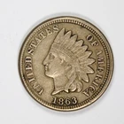1863 1C INDIAN HEAD CENT Copper-Nickel XF - Extra Fine