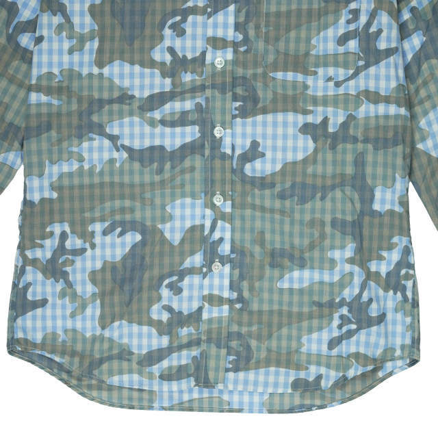 SOPHNET. CAMOUFLAGE OVER PRINT B.D SHIRT SOPH-140031 S blue SOPHNET. CAMOUFLAGE OVER PRINT B.D SHIRT SOPH-140031 S blue