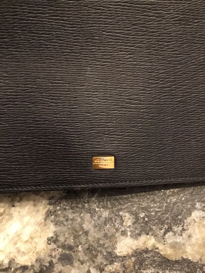 Authentique agenda cuir noir Dupont tbe - Photo 3/4