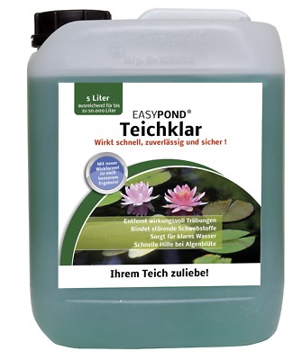 10 L EASYPOND Teichklar Flüssiger Teichklärer gegen Schwebelagen Trübstoffe