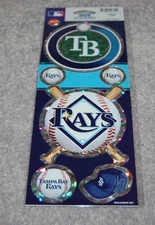 TAMPAY BAY RAYS MLB BASEBALL SPORTS PRISMATIC DECALS PACK OF 6