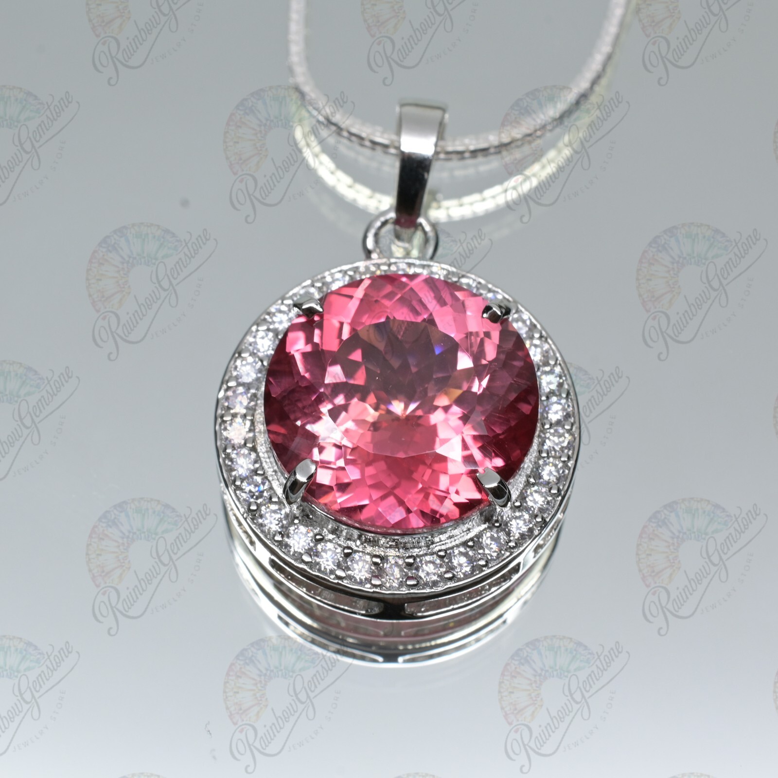 認定天然パッドパラチャ サファイア 48.90ct ジェムストーン 925シルバー ペンダント
