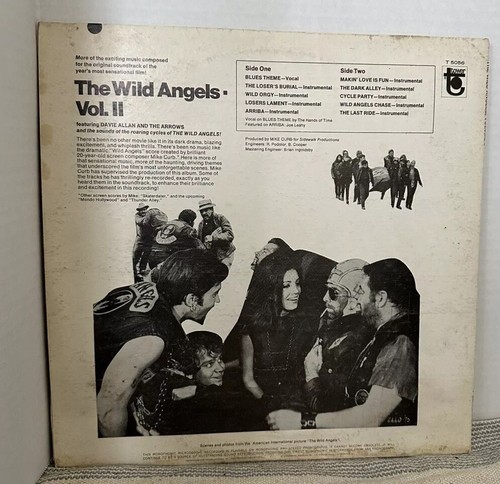 THE WILD ANGELS II Mike Curb/Davie Allan Orig 1967 Soundtrack Biker LP - Picture 2 of 3