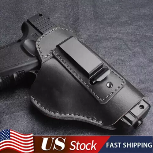 Leather IWB Gun Holster for Concealed Carry Right Hand Pistol Waist Belt Holster - Bild 1 von 12