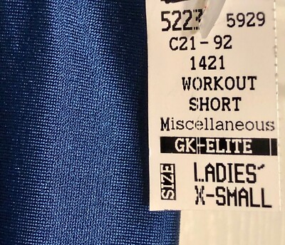 GK NAVY WORKOUT SHORTS LADIES X-SMALL DANCE CHEER GYMNASTIC NYLON