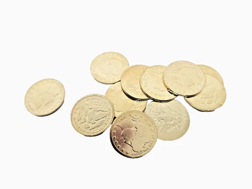 Barber Quarter Coin Layered In Pure Gold