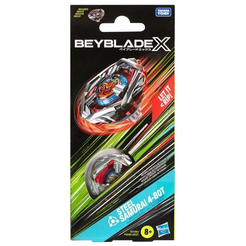 Beyblade X Steel Samurai 4-80T Booster Pack Set with Balance