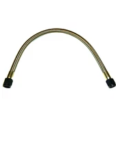 6AN 12" NITROUS OXIDE OR FUEL LINE PTFE STAINLESS BRAIDED HOSE BLACK ENDS