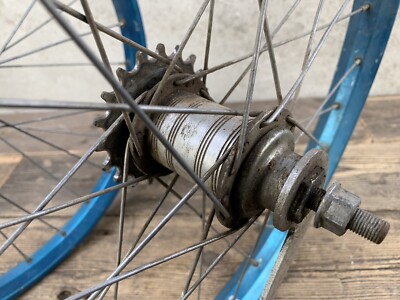 Blue 20” Bmx Wheels Coaster Brake Old Schooll Vintage | eBay