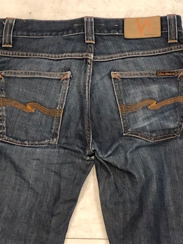 Nudie Low Slim Jim 30 x 32 Zipper Fly Slim Fit Dry Broken Twill Denim Jeans - Picture 6 of 8