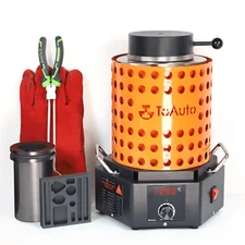 5KG Metal Melting Furnace Smelting Gold Copper Aluminum Graphite Crucible 120V