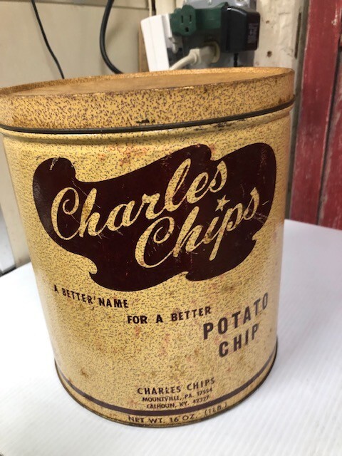 Vintage Charles Chips 1 Lb Potato Chip 9 1/2