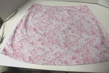 Slender Shapes by Teezher Skort Skirt Lined White and Pink Womens XL NWOT
