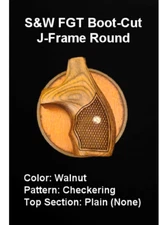 S&W J-Frame Round Boot-Cut FGB Grips One Part "Basics" • OPTIONS