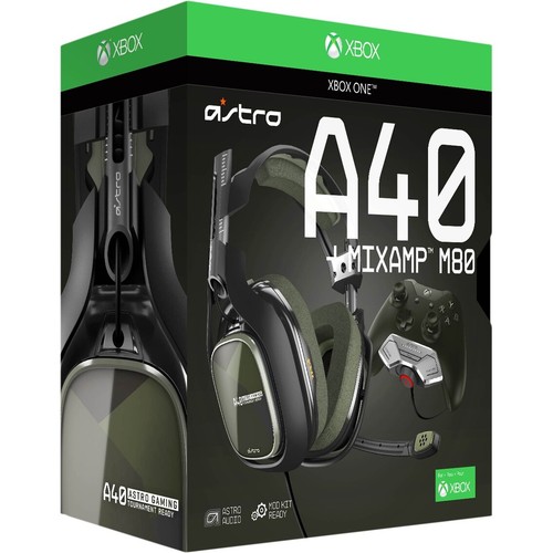 ASTRO Gaming A40 TR Headset + MixAmp M80 - Black/Olive - Xbox One  97855135773 | eBay