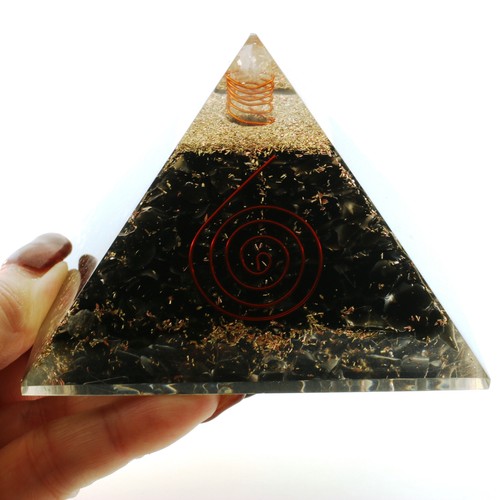 Ganz Zen Elite Schungit Orgon Pyramide XXL 90mm 3,5" für EMF & 5G Schutz - Bild 8 von 9