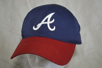 Atlanta Braves Baseball Cap Hat Adjustable Navy Blue Red  display picture 3