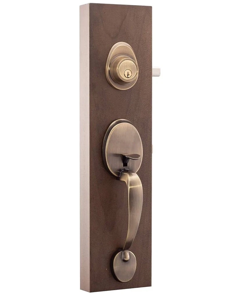 Juego de manijas Copper Creek CZ2610AB latón antiguo con juego de perillas interiores Foto 2 de 4