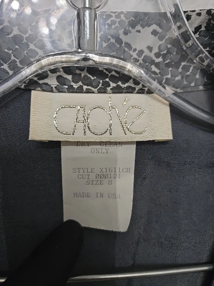 Blazer Cache Estampado Piel Serpiente Gris Y Negro Talla 8 Y2k Foto 2 de 4