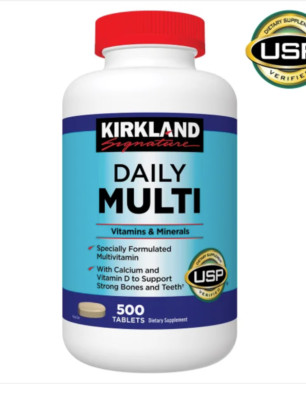 Kirkland Signature Daily Multi Vitamins Minerals Supplement 500 Tablets