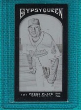 Fausto Carmona Roberto Hernández 2011 Topps Gypsy Queen 1 Of 1 Black Press Plate