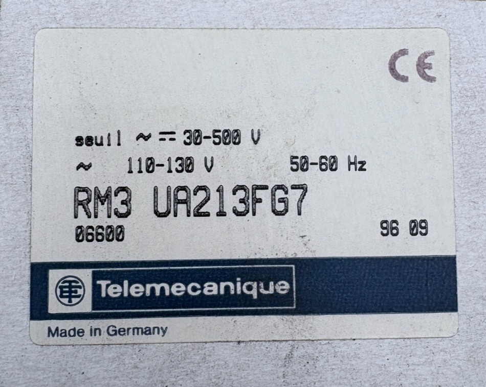 Telemecanique RM3UA213FG7 relais max tension triphase armoire industrielle