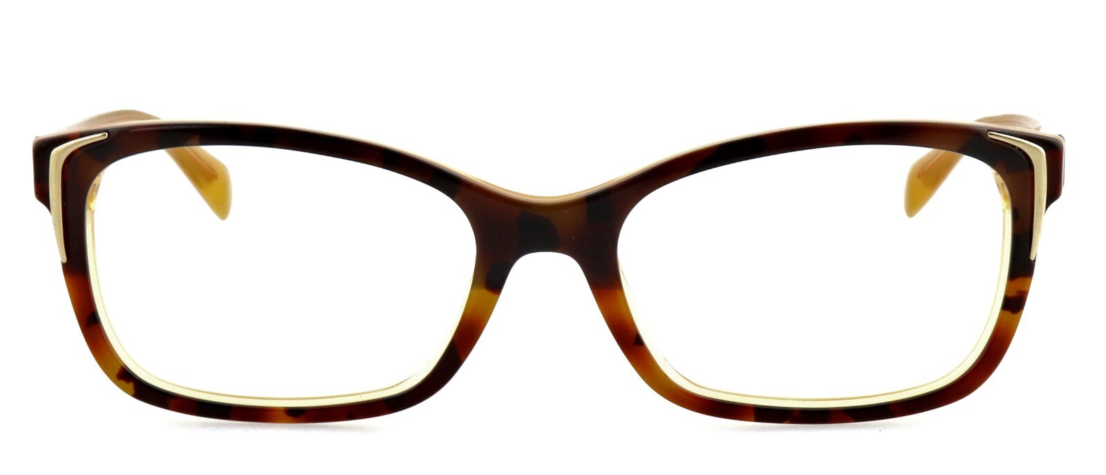 New PRADA VPR23O Havana Brown 52mm Eyeglass Frames Made in Italy