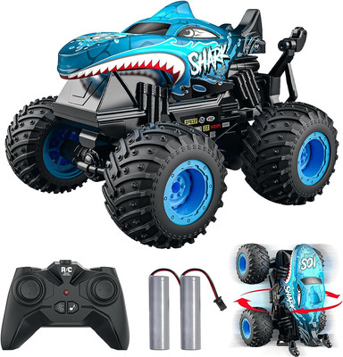2.4GHz Remote Control Monster Truck, RC Stunt Toy Car with 2 Battery Light Sound