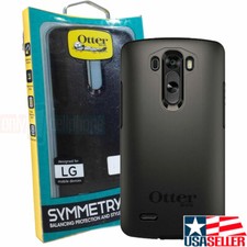 Funda protectora híbrida de doble material OtterBox negra simetría para LG G3