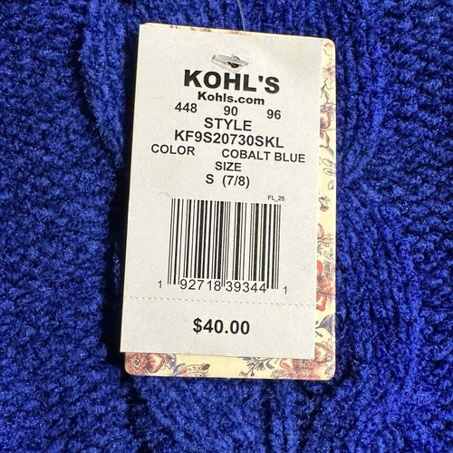 NWT Pink Republic Cobalt Blue Sweater 7/8 Small - Picture 6 of 8