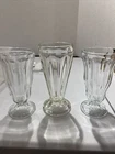 3 Vintage Milk Shake Sundae Ice Cream Float Soda Fountain Vintage Diner Glass JA