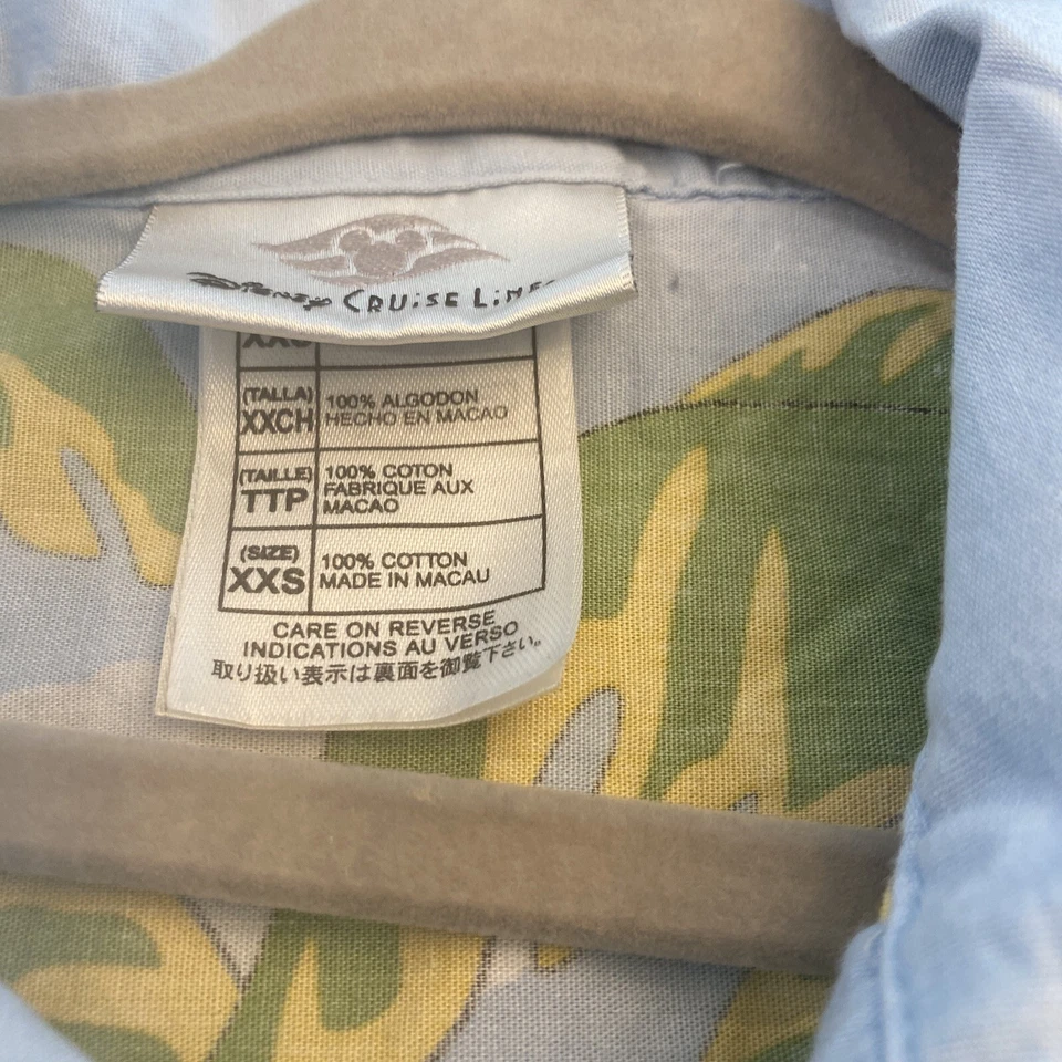 Disney Cruise Line Button Up Hawaiian Shirt Mickey Hammock Kids Size XXS - Image 2 of 4