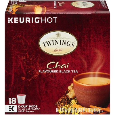 Twinings of London Chai Black Tea 18 to 144 Count Keurig Kcups Pick Any Quantity