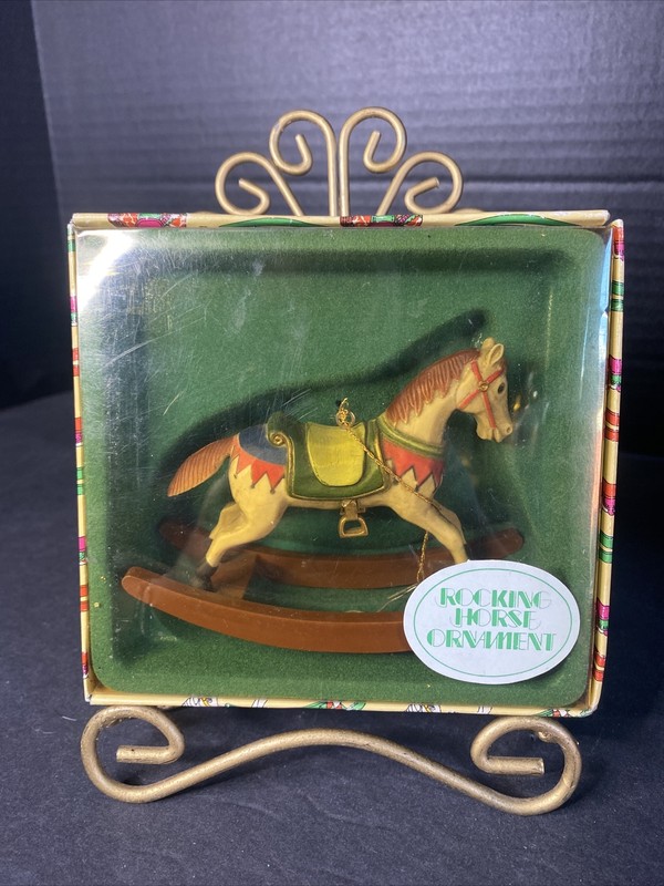 Enesco Ornament Rocking Horse Christmas Designed Giftware 1983