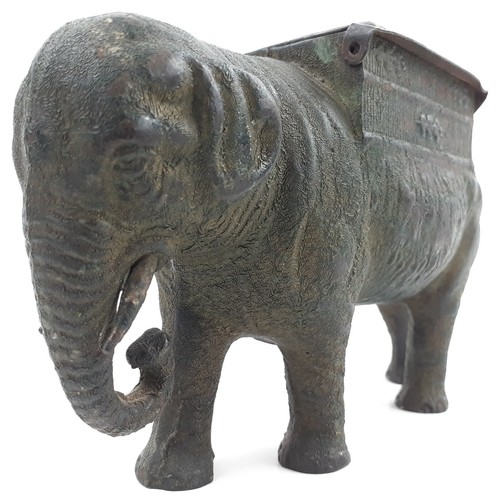 Elephant Cigarettes Dispenser Cast Iron Vintage Art Deco Metal Indian Case - Picture 5 of 12