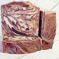 Handmade Goat Milk Soap, TOBACCO CARAMEL, Made in USA, Ships fast & samples.
