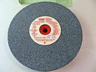 TRW Grinding Wheel  7'' x 3/4'' Medium 3600 RPM 1'' Shaft w/adaptor  No. 662352 New