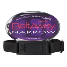 Beltaway NARROW Skinny Adjustable Flat Buckle Stretch Belt Black One Size