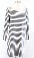 NWT Chance for Stitch Fix Gray White Striped Knit Tee Shift Dress Size S