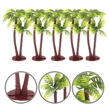 5PCS model tree Mini Fake Coconut Palm Trees for Micro Landscape Aquarium Fish